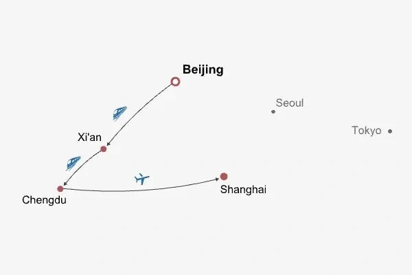 10 Days Private Tour of Beijing - Xi'an - Chengdu - Shanghai